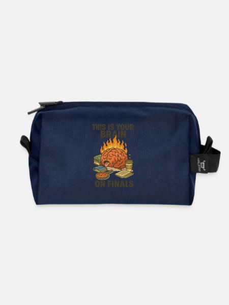 Das ist dein Gehirn im Finale - Recycelte Kulturtasche - Navy