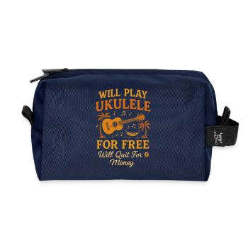 I am the unpaid technical support of my F - Recycled Toiletry Zip Bag - navy - Front