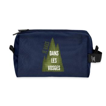 Je Vais Dans Les Vosges - Montagne Verte - Trousse de toilette en tissu recyclé - marine - Devant