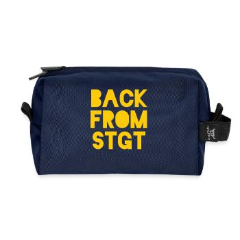 Back from Stuttgart - Recycelte Kulturtasche - Navy - Vorne