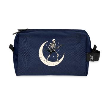 Skelett Gitarrist Spooky Rock Halloween - Recycelte Kulturtasche - Navy - Vorne