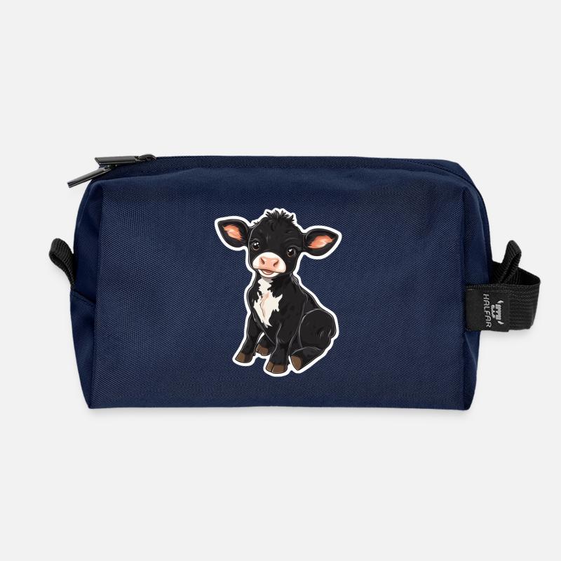 Kuh - Recycelte Kulturtasche - Navy