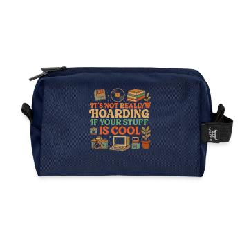 Es ist nicht wirklich Horten, wenn dein Zeug cool  - Recycelte Kulturtasche - Navy - Vorne