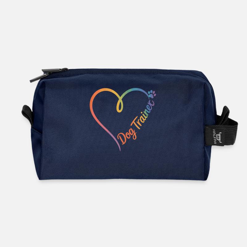Hundetrainer Herz - Recycelte Kulturtasche - Navy
