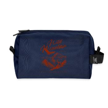 Wild Mountains & Eagles – Vintage Outdoor - Recycled Toiletry Zip Bag - navy - Front