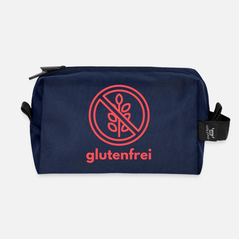 Glutenfrei Symbol Design - Recycelte Kulturtasche - Navy