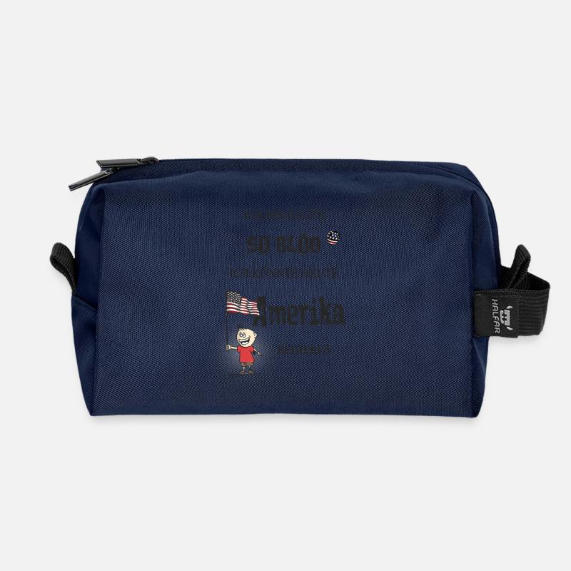 So blöd – ich könnte Präsident werden - Recycelte Kulturtasche - Navy