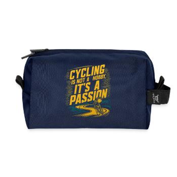 Radfahren Termin Radfahren Radfahren Radfahrer - Recycelte Kulturtasche - Navy - Vorne