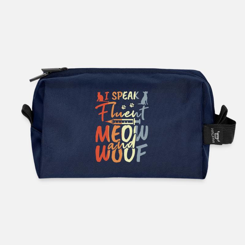 Tierarzt Witz - Recycelte Kulturtasche - Navy