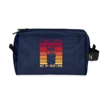 Ist mir egal - Nicht mein ProbLama - Lustiges Lama - Recycelte Kulturtasche - Navy - Vorne