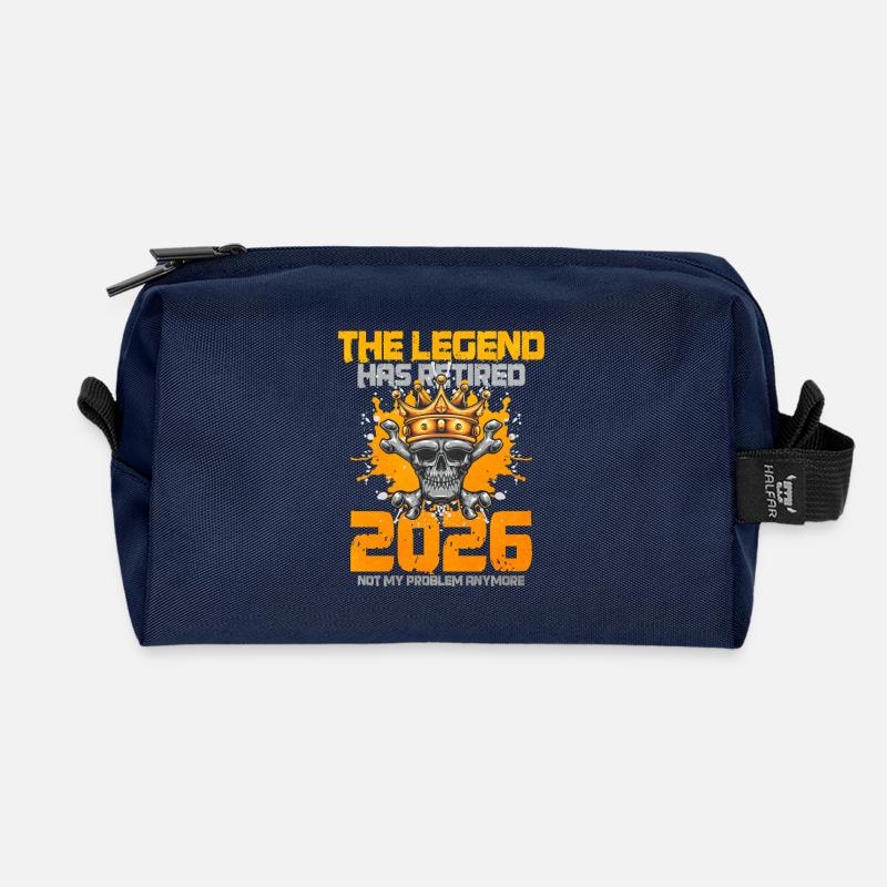 Legende Ruhestand 2026 Rente Geschenk - Recycelte Kulturtasche - Navy