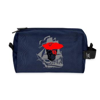 Pirat - Recycelte Kulturtasche - Navy - Vorne