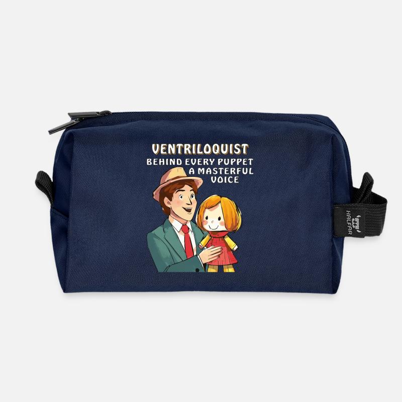 BAUCHREDNER BEHIND EVERY PUPPET A MASTERFUL VO - Recycelte Kulturtasche - Navy