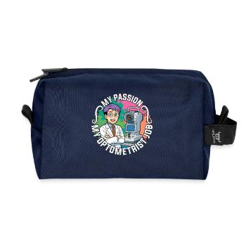 Optometrist My Passion My Ophthalmologist Eye Care - Recycled Toiletry Zip Bag - navy - Front