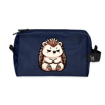 Igel Igelliebhaber Igelbesitzer Igelhalter Stachel - Recycelte Kulturtasche - Navy - Vorne