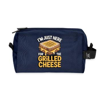 Grilled Cheese Lover - I'm Just Here - Recycled Toiletry Zip Bag - navy - Front