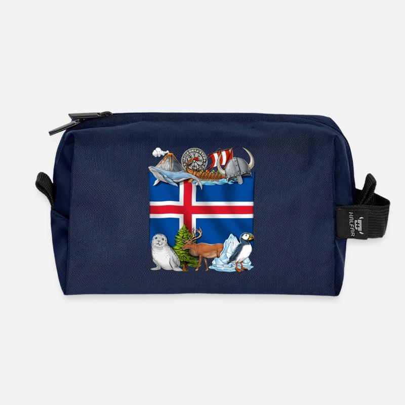 Island Pride - Recycelte Kulturtasche - Navy