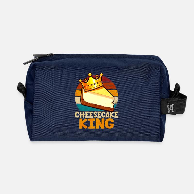 Käsekuchen König Retro - Recycelte Kulturtasche - Navy