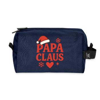 Papa Claus Christmas Splendour - Recycled Toiletry Zip Bag - navy - Front