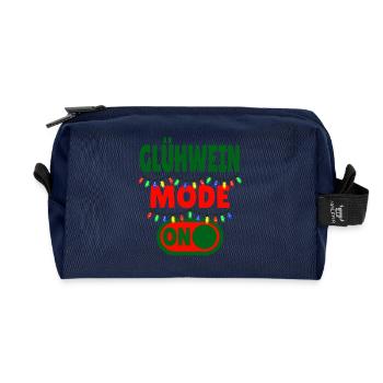 Glühwein Mode ON - Recycled Toiletry Zip Bag - navy - Front