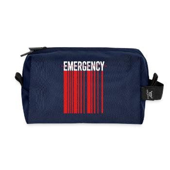 Emergency Streifen Kontrast - Recycelte Kulturtasche - Navy - Vorne