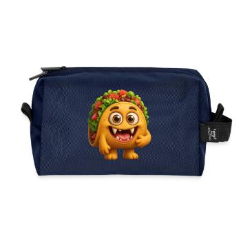 Taco Monster - Recycelte Kulturtasche - Navy - Vorne