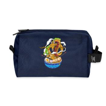 Dragon Ramen Japanese Asian Noodle Foodie Gift  - Recycled Toiletry Zip Bag - navy - Front