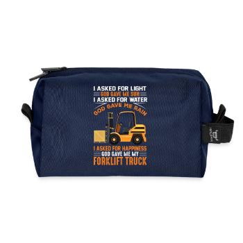 Forklift Forklift Driver - Recycled Toiletry Zip Bag - navy - Front