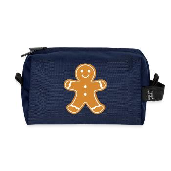 Lebkuchenmann Klassischer Lebkuchenmann - Recycelte Kulturtasche - Navy - Vorne