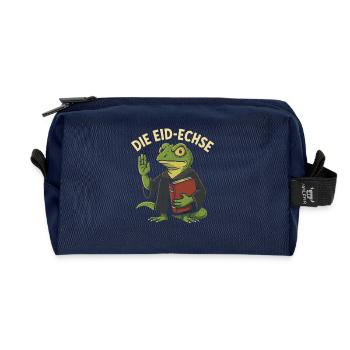 Le lézard de l’Aïd comme blague judiciaire drôle - Trousse de toilette en tissu recyclé - marine - Devant