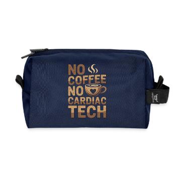Cardiac Tech No Coffee No Sonography Coffee Lover - Recycelte Kulturtasche - Navy - Vorne