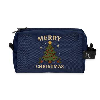 Merry Christmas - Recycelte Kulturtasche - Navy - Vorne