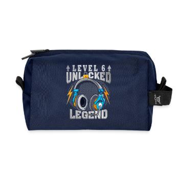 Level 6 Entsperrt – Legende - Recycelte Kulturtasche - Navy - Vorne