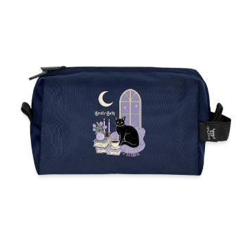 Gentle Goth Cozy Goth Katze - Recycelte Kulturtasche - Navy - Vorne
