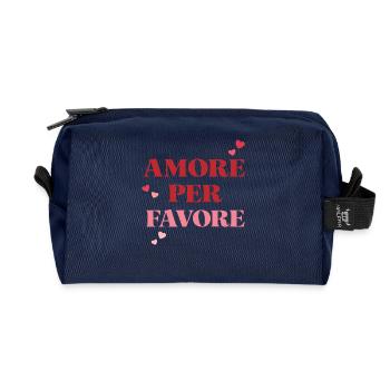 Amore per favore - Recycled Toiletry Zip Bag - navy - Front