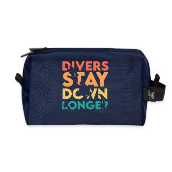 Diving Diver Snorkeling Recreational Diver - Recycled Toiletry Zip Bag - navy - Front