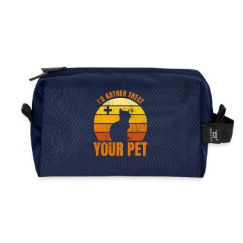 Vet Joke - Recycled Toiletry Zip Bag - navy - Front