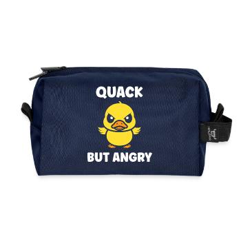 Furious Yellow Duck - Recycled Toiletry Zip Bag - navy - Front