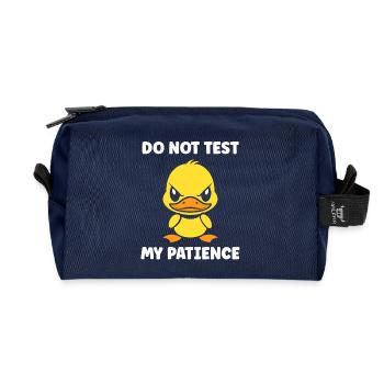 Grumpy Duckling Patience - Recycelte Kulturtasche - Navy - Vorne