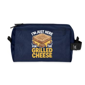 Grilled Cheese Lover - I'm Just Here - Recycled Toiletry Zip Bag - navy - Front