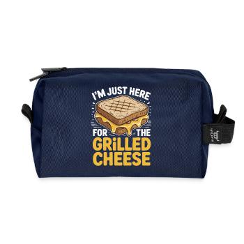 Grilled Cheese Lover - I'm Just Here - Recycled Toiletry Zip Bag - navy - Front