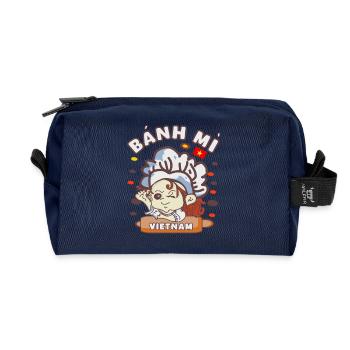 Banh mi Vietnam Kawaii - Trousse de toilette en tissu recyclé - marine - Devant