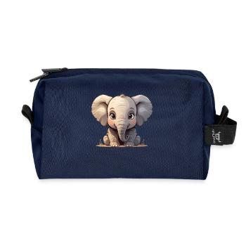 Niedliches Elefantenbaby Cartoon - Recycelte Kulturtasche - Navy - Vorne