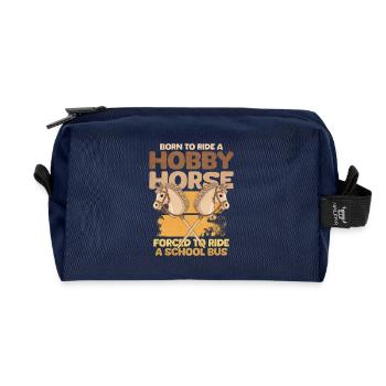 Hobby Horse Schulbus - Recycelte Kulturtasche - Navy - Vorne