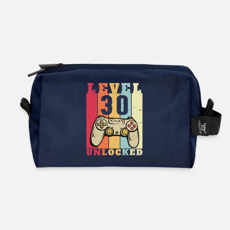 Level 30 Vollständiges 30-jähriges Jubiläum - Recycelte Kulturtasche - Navy