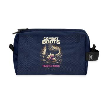 Female Soldier Female Soldiers - Recycled Toiletry Zip Bag - navy - Front