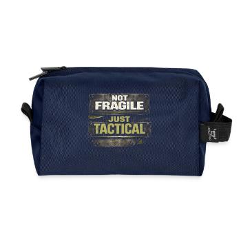 Soldatin Soldatinnen Not Fragile Just Tactical - Recycelte Kulturtasche - Navy - Vorne