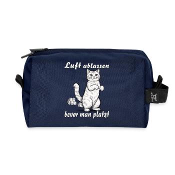 CAT Dégonfla avant d’éclater - Trousse de toilette en tissu recyclé - marine - Devant