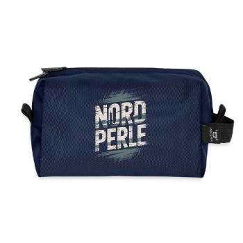 Nordperle Hambourg mer du Nord mer Baltique Deern allemand du Nord - Trousse de toilette en tissu recyclé - marine - Devant