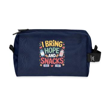 Oncology Nurse I Bring Hope And Hospital Nurse - Recycled Toiletry Zip Bag - navy - Front